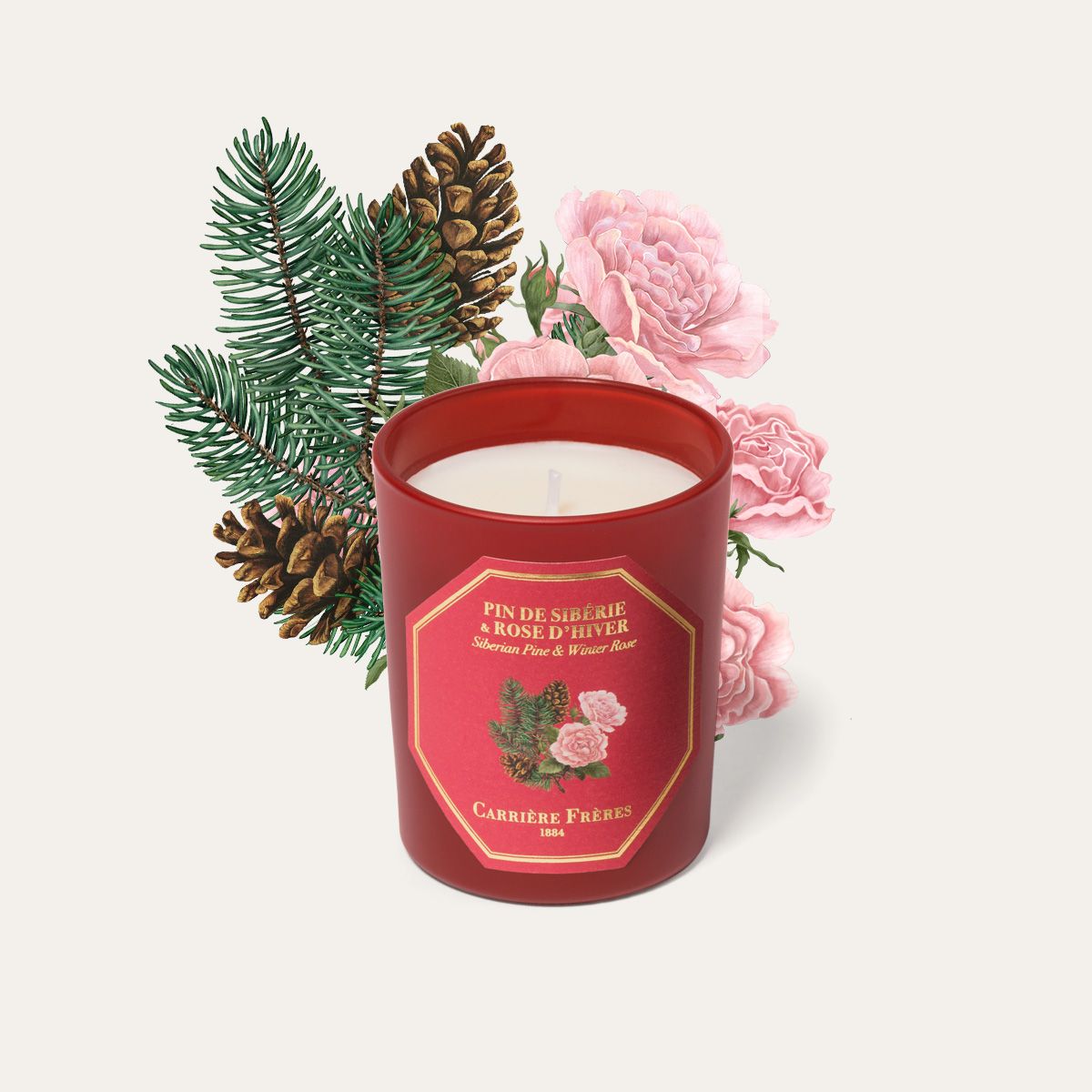 Siberian Pine & Winter Rose Small Scented Candle